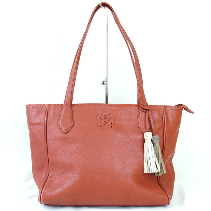 『USED』 
DAKS ダックス 
 トートバッグ 
レザー レッドブラウン