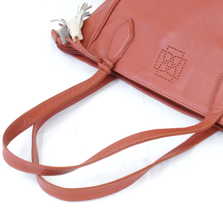 『USED』 
DAKS ダックス 
 トートバッグ 
レザー レッドブラウン