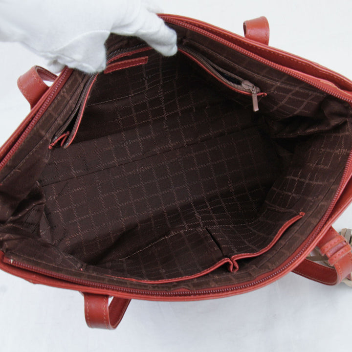 『USED』 
DAKS ダックス 
 トートバッグ 
レザー レッドブラウン