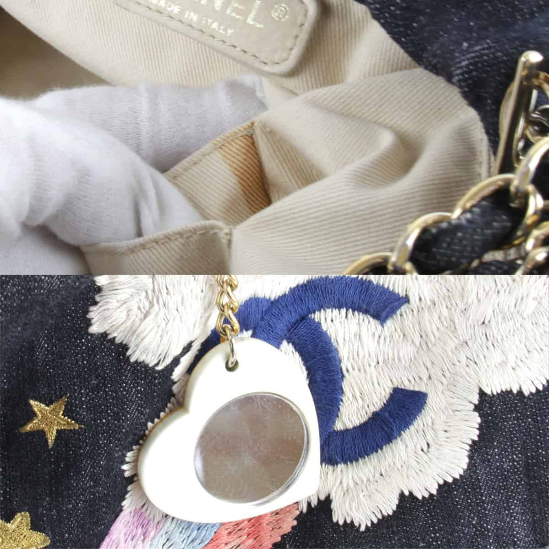 『USED』 
CHANEL シャネル 
 夜間飛行シリーズ トートバッグ 
デニム インディゴブルー