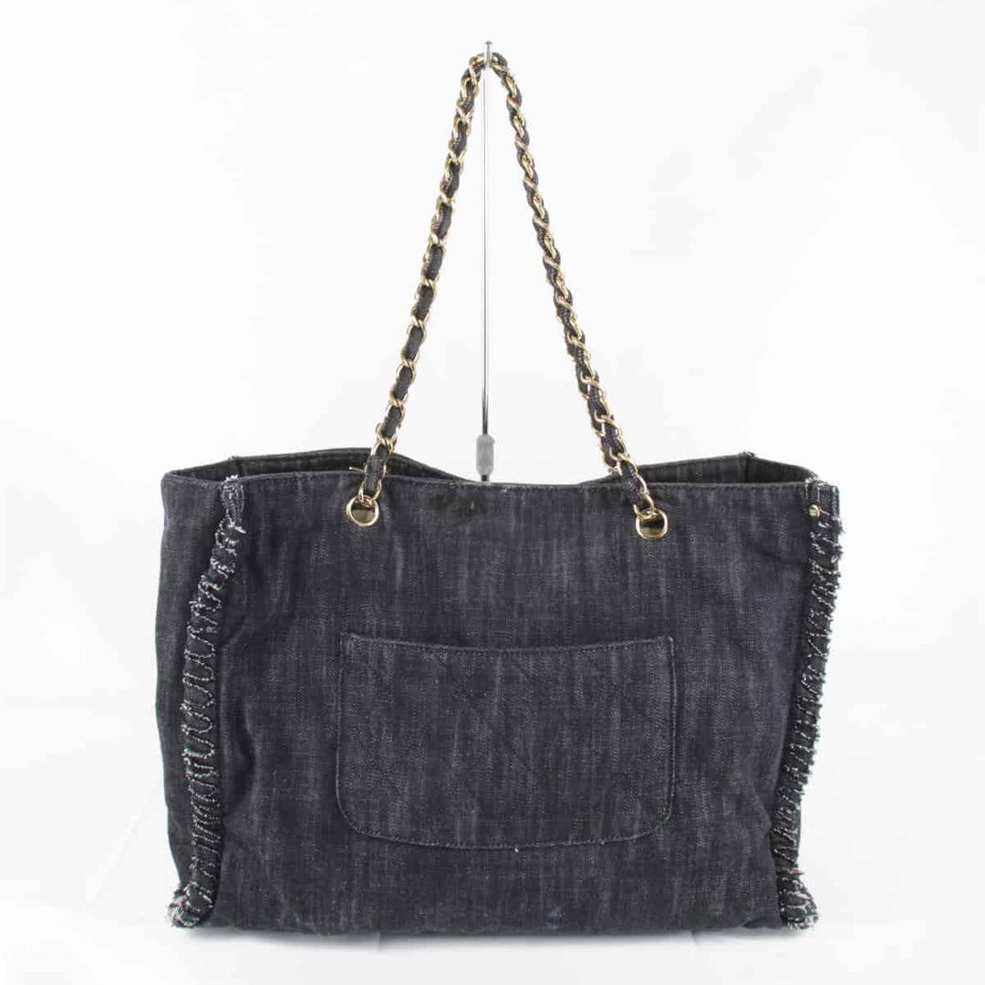 『USED』 
CHANEL シャネル 
 夜間飛行シリーズ トートバッグ 
デニム インディゴブルー