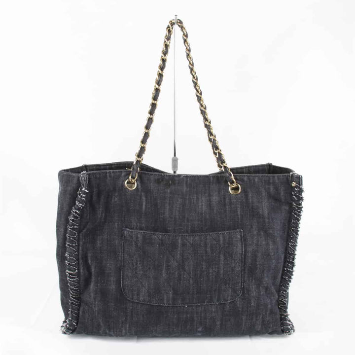 『USED』 
CHANEL シャネル 
 夜間飛行シリーズ トートバッグ 
デニム インディゴブルー