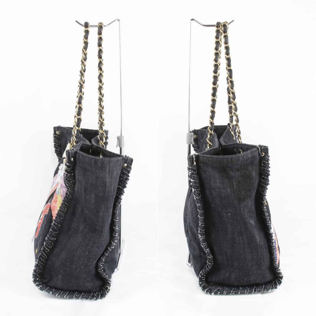 『USED』 
CHANEL シャネル 
 夜間飛行シリーズ トートバッグ 
デニム インディゴブルー
