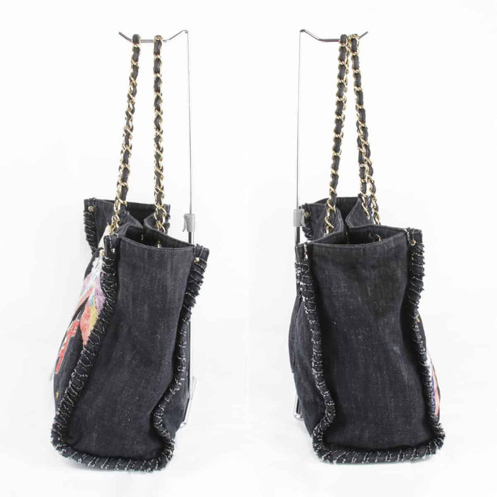 『USED』 
CHANEL シャネル 
 夜間飛行シリーズ トートバッグ 
デニム インディゴブルー