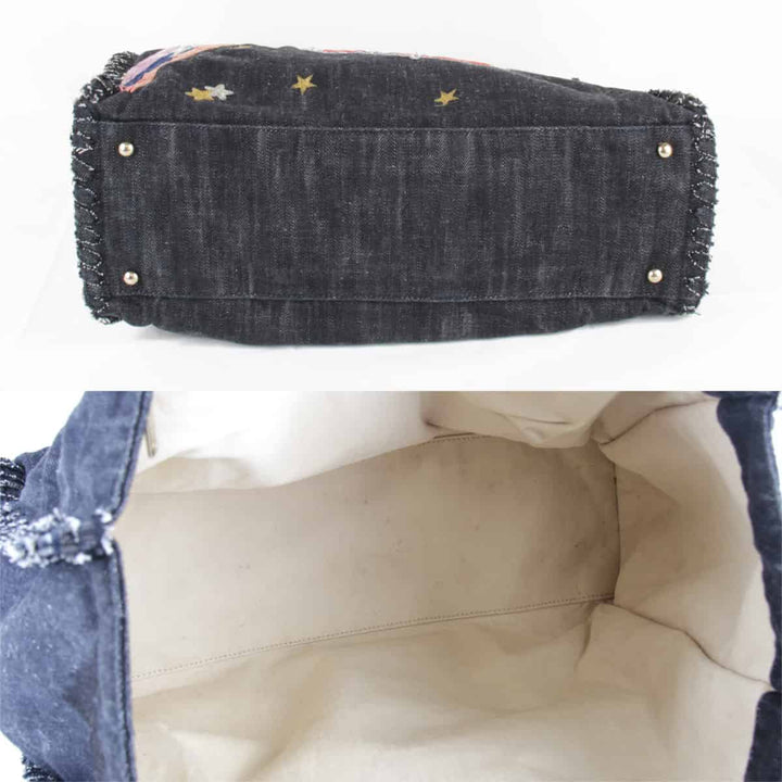 『USED』 
CHANEL シャネル 
 夜間飛行シリーズ トートバッグ 
デニム インディゴブルー
