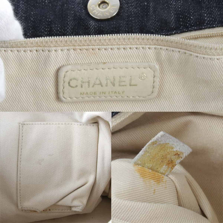 『USED』 
CHANEL シャネル 
 夜間飛行シリーズ トートバッグ 
デニム インディゴブルー