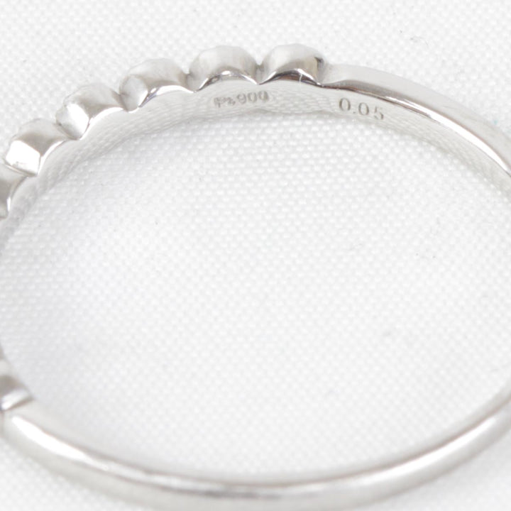 美品『USED』 Pt900 
 0.05ct #14 リング・指輪
 2.0g