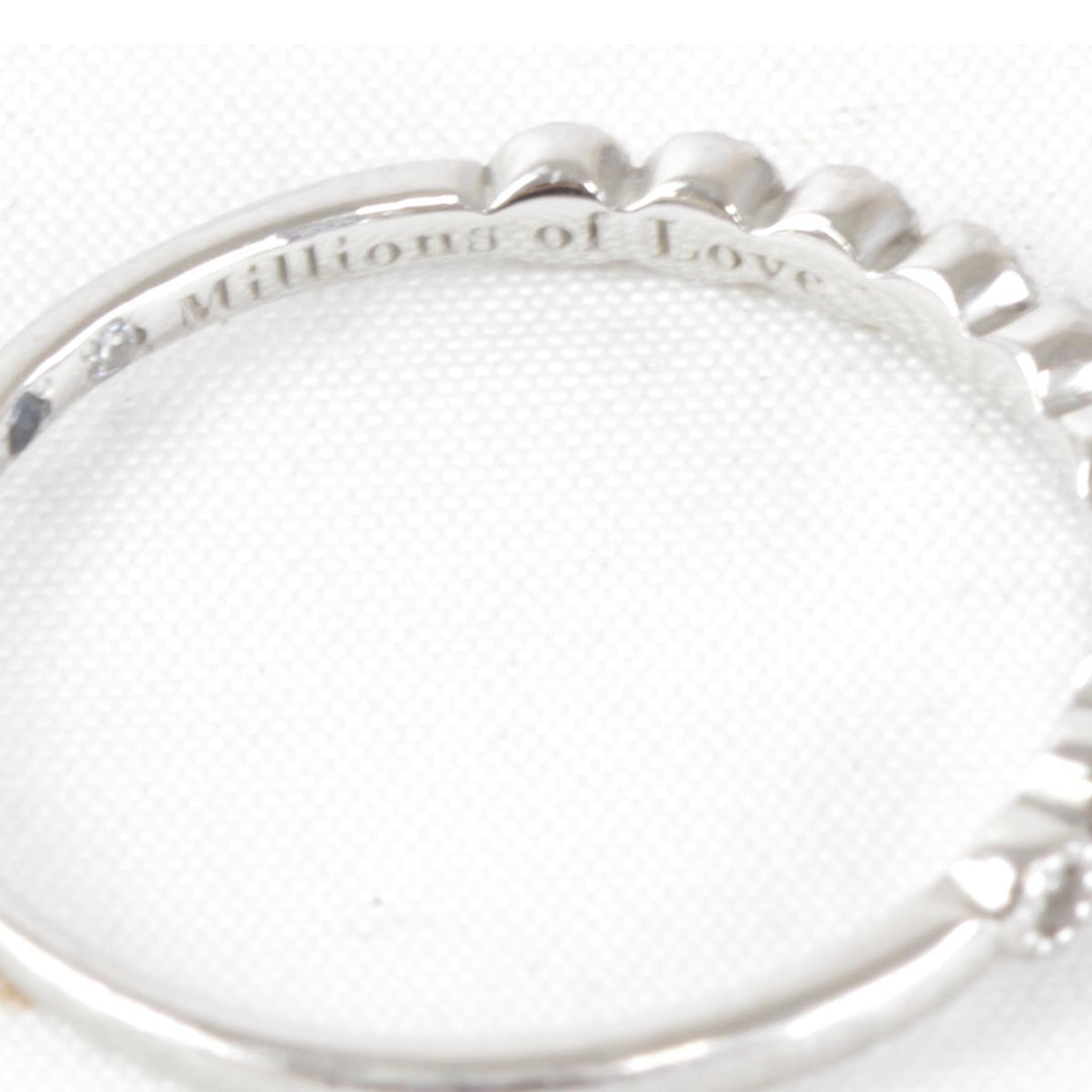 美品『USED』 Pt900 
 0.05ct #14 リング・指輪
 2.0g