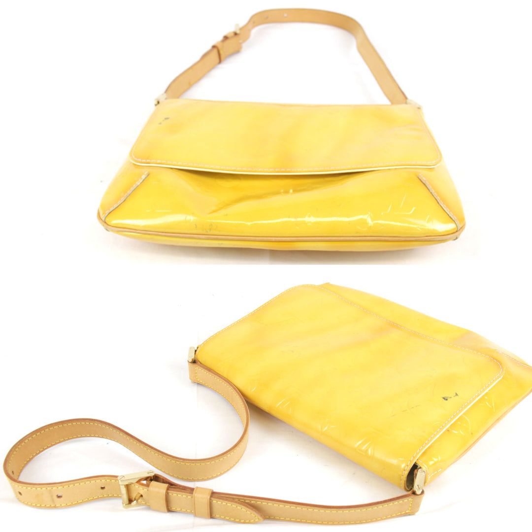 『USED』 
LOUIS VUITTON ルイ・ヴィトン 
 ヴェルニトンプソン M91069 ショルダーバッグ 
モノグラムヴェルニ イエロー