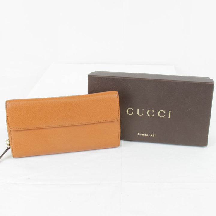 『USED』 
GUCCI グッチ 
 34712.525040 長財布 
レザー オレンジ