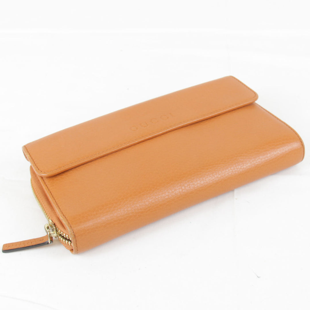 『USED』 
GUCCI グッチ 
 34712.525040 長財布 
レザー オレンジ
