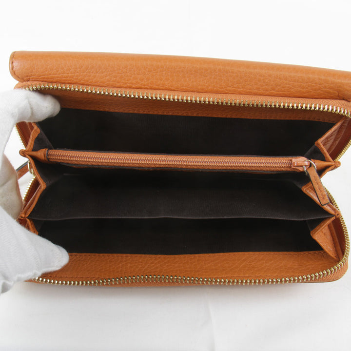 『USED』 
GUCCI グッチ 
 34712.525040 長財布 
レザー オレンジ