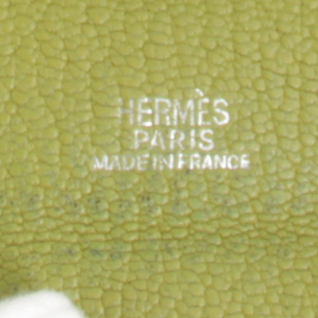 『USED』 
HERMES エルメス 
 □H刻印 コインケース 
レザー グリーン