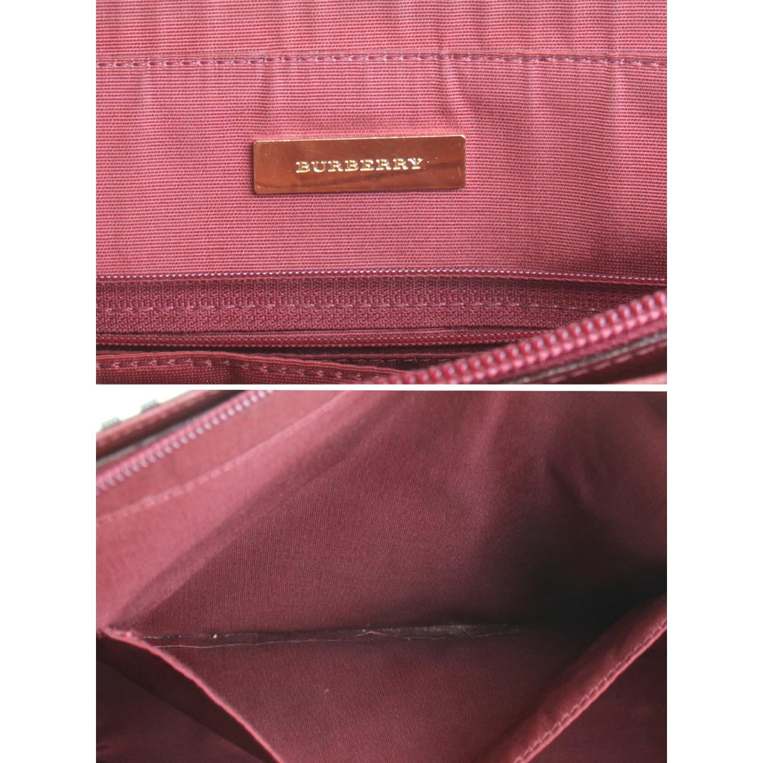 『USED』 
BURBERRY バーバリー 
 ショルダーバッグ 
キャンバス レッド