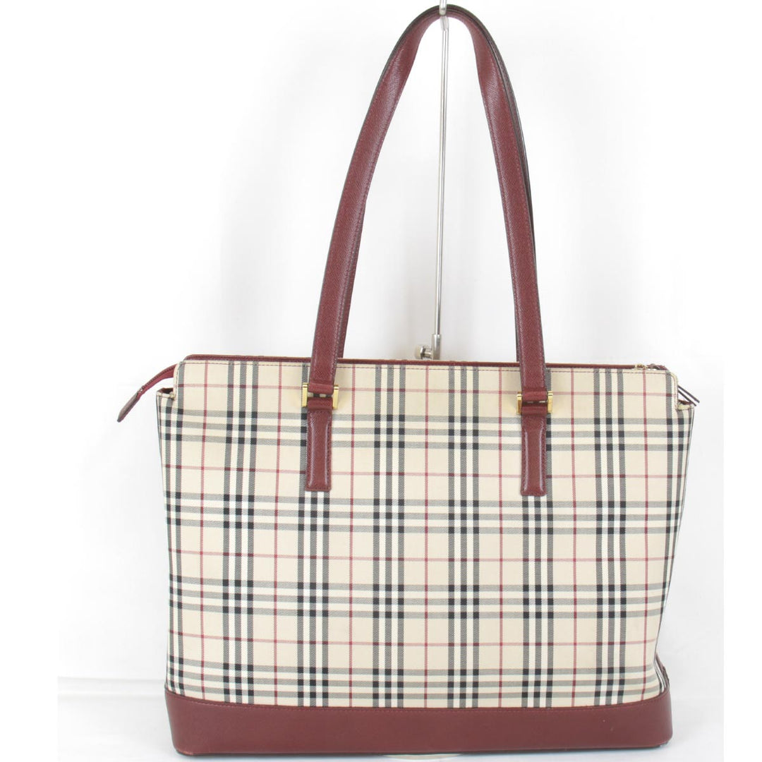 『USED』 
BURBERRY バーバリー 
 ショルダーバッグ 
キャンバス レッド
