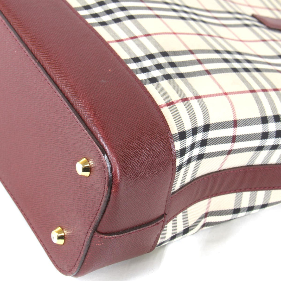 『USED』 
BURBERRY バーバリー 
 ショルダーバッグ 
キャンバス レッド