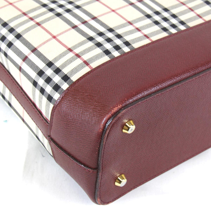 『USED』 
BURBERRY バーバリー 
 ショルダーバッグ 
キャンバス レッド