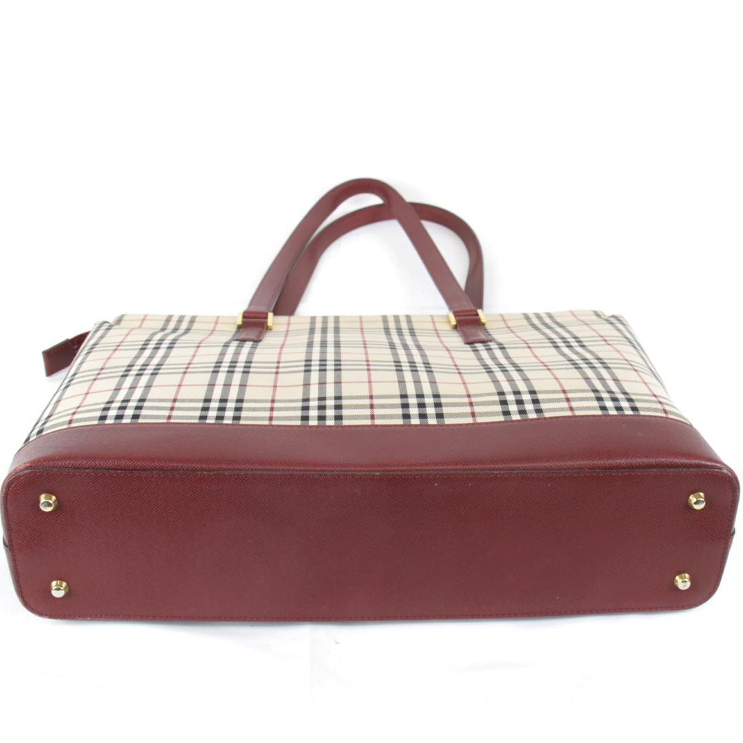 『USED』 
BURBERRY バーバリー 
 ショルダーバッグ 
キャンバス レッド