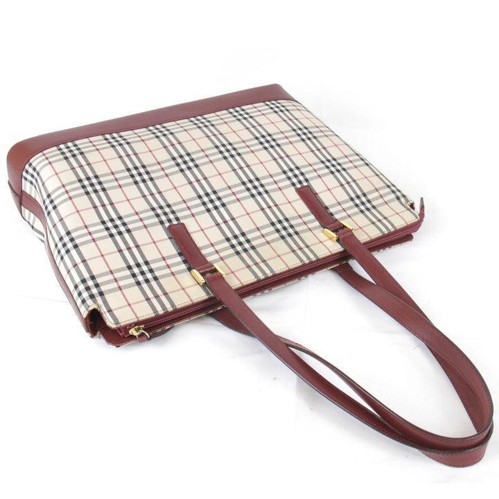 『USED』 
BURBERRY バーバリー 
 ショルダーバッグ 
キャンバス レッド