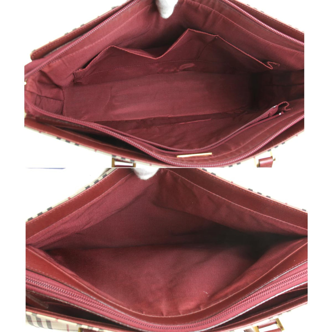 『USED』 
BURBERRY バーバリー 
 ショルダーバッグ 
キャンバス レッド