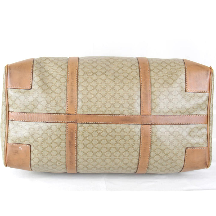 『USED』 
CELINE セリーヌ 
 マカダム M14 ボストンバッグ 
PVC/レザー  ベージュ