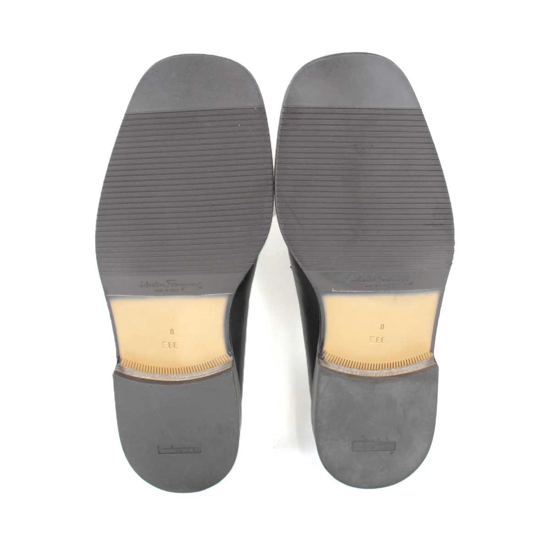 『USED』 
Salvatore Ferragamo フェラガモ 
 0186137 ローファー 
カーフ ブラック