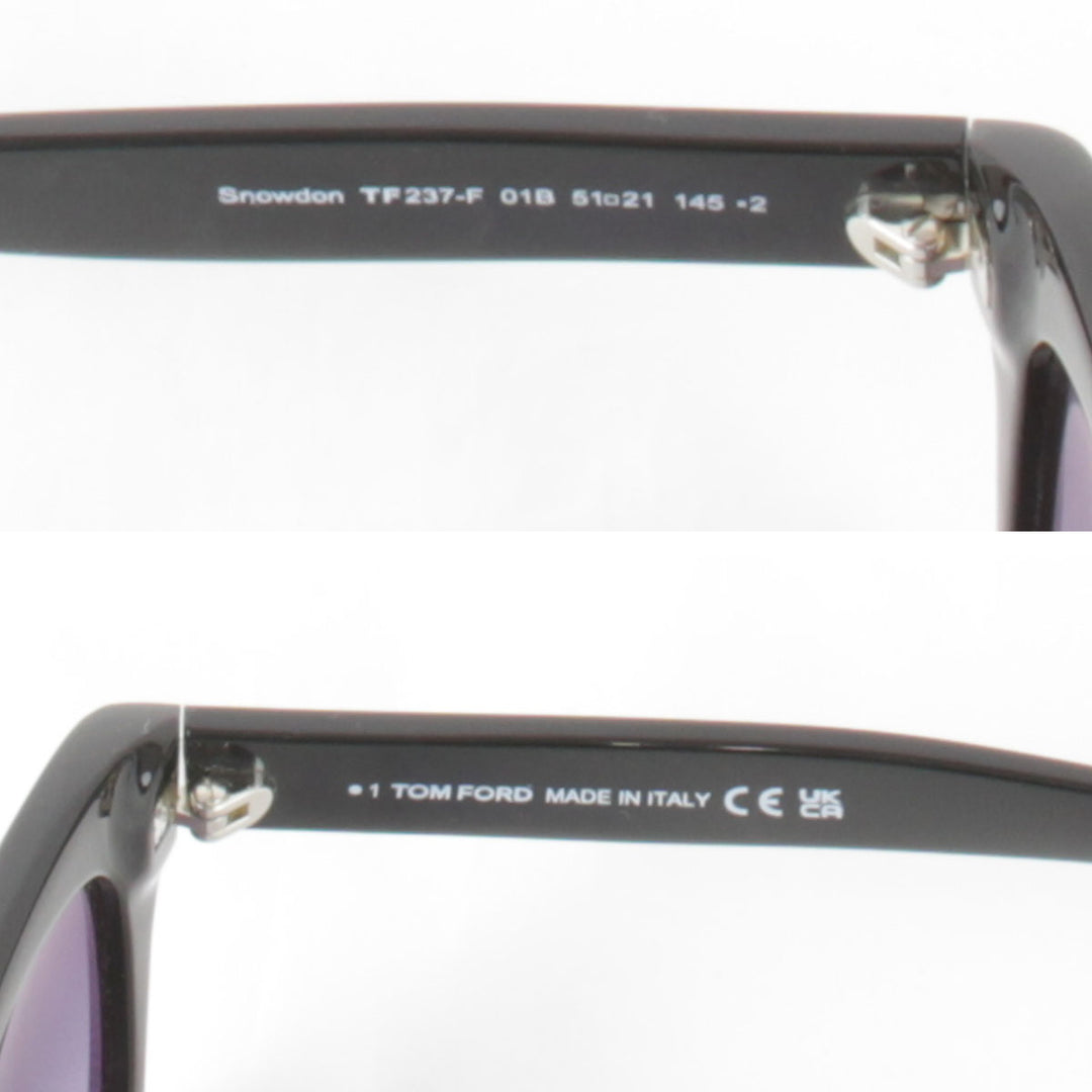 美品『USED』 
TOM FORD トムフォード 
 TF237-F 51□21 サングラス 
プラスチック ブラック