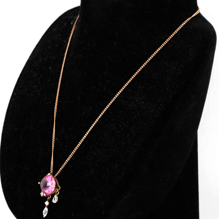 美品『USED』 K10 
 ピンク石 ネックレス
 6.0g