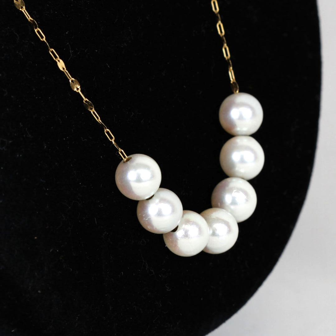 美品『USED』 K18/パール  
ネックレス
 6.5g