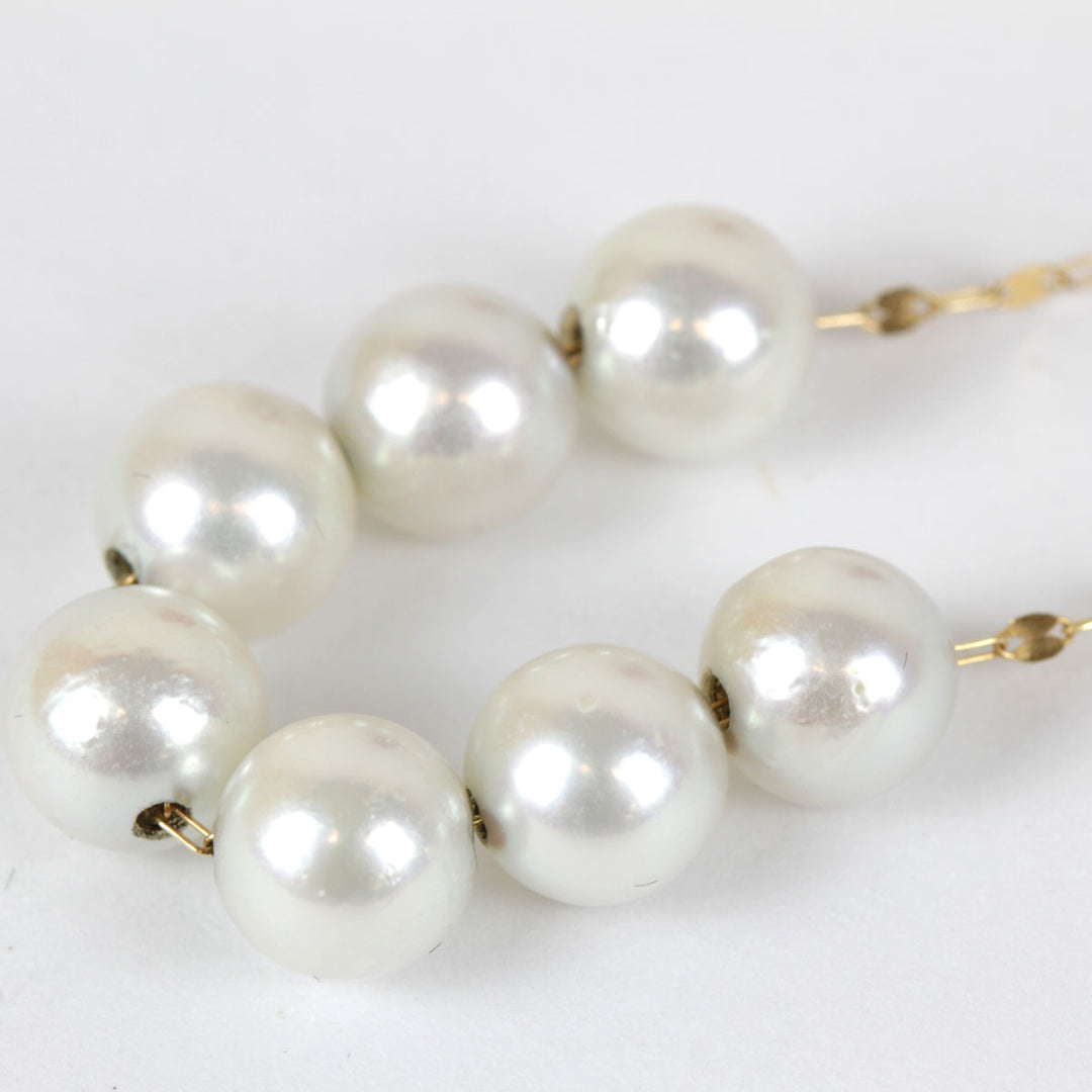 美品『USED』 K18/パール  
ネックレス
 6.5g