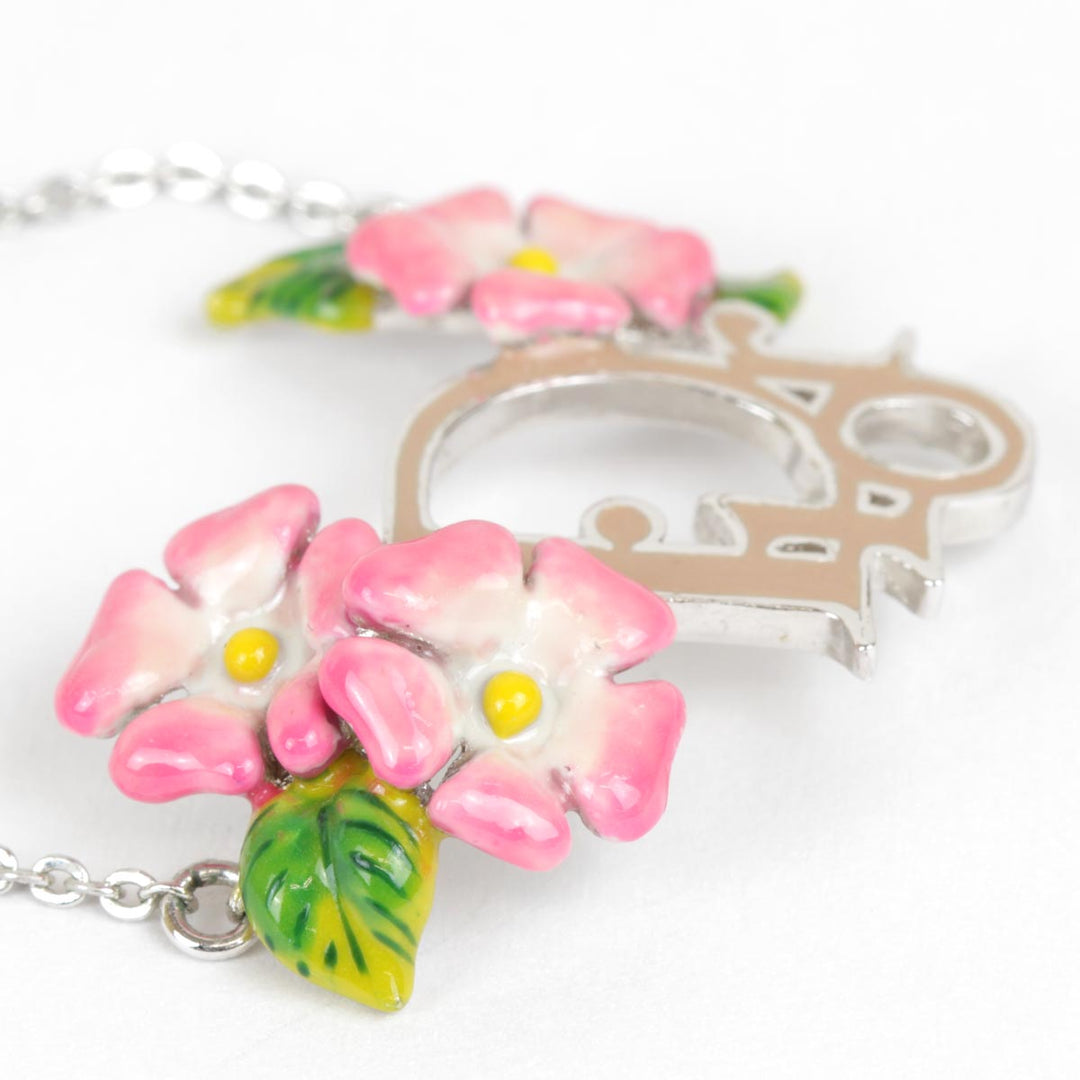 美品『USED』 メタル 
Christian Dior  ハイビスカス ネックレス
 ヴィンテージ