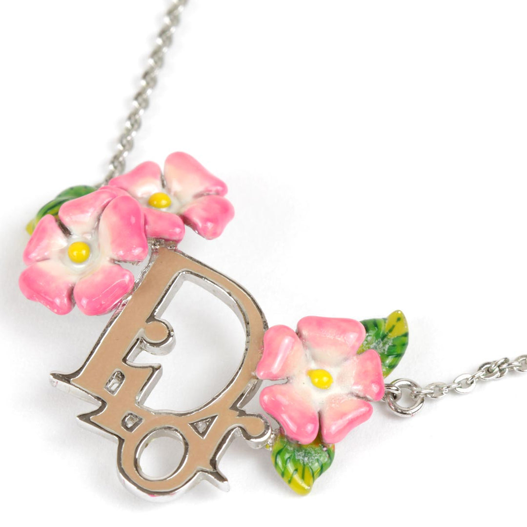 美品『USED』 メタル 
Christian Dior  ハイビスカス ネックレス
 ヴィンテージ