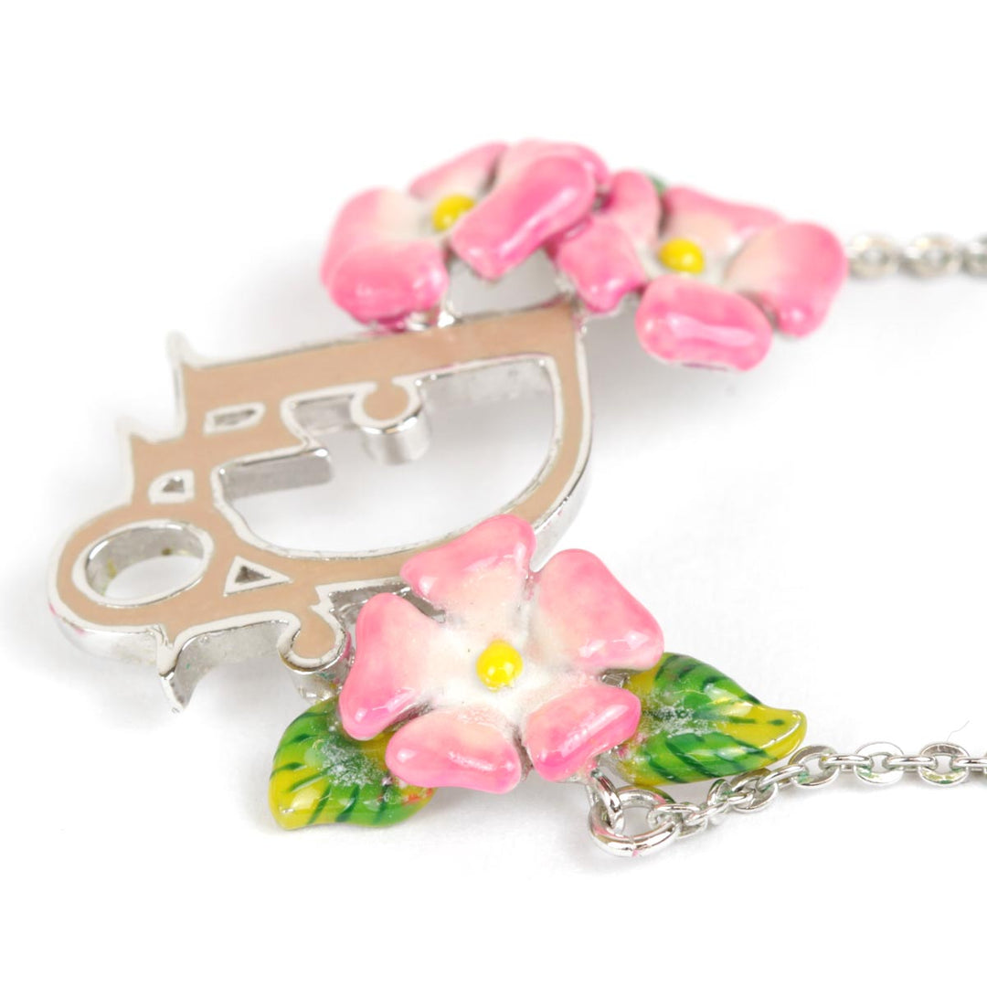 美品『USED』 メタル 
Christian Dior  ハイビスカス ネックレス
 ヴィンテージ