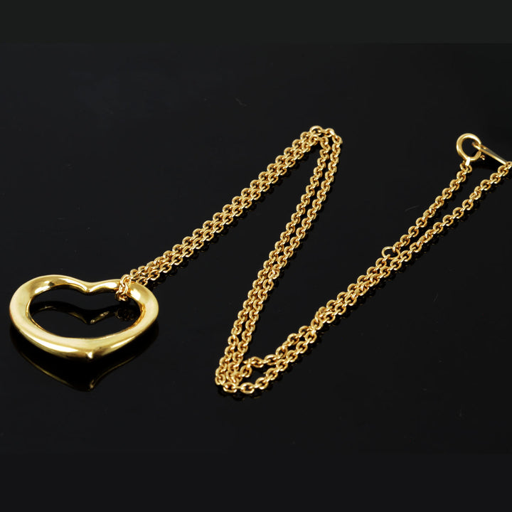『USED』 K18 
TIFFANY&Co.  エルサ・ペレッティ オープンハート ネックレス
 15g