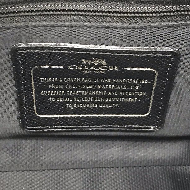 『USED』 
COACH コーチ 
 ミニクロスビー キャリーオール 花柄 33856 ハンドバッグ 
PVC/レザー  ブラック
