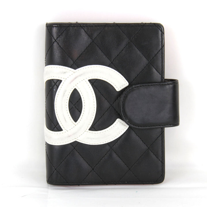 『USED』 
CHANEL シャネル 
 カンボンライン アジェンダ 6穴 手帳カバー 
レザー ブラック