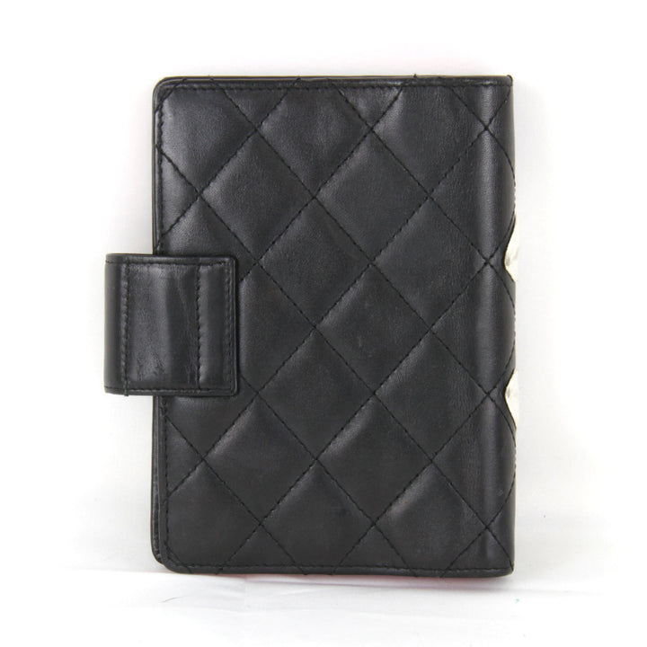 『USED』 
CHANEL シャネル 
 カンボンライン アジェンダ 6穴 手帳カバー 
レザー ブラック