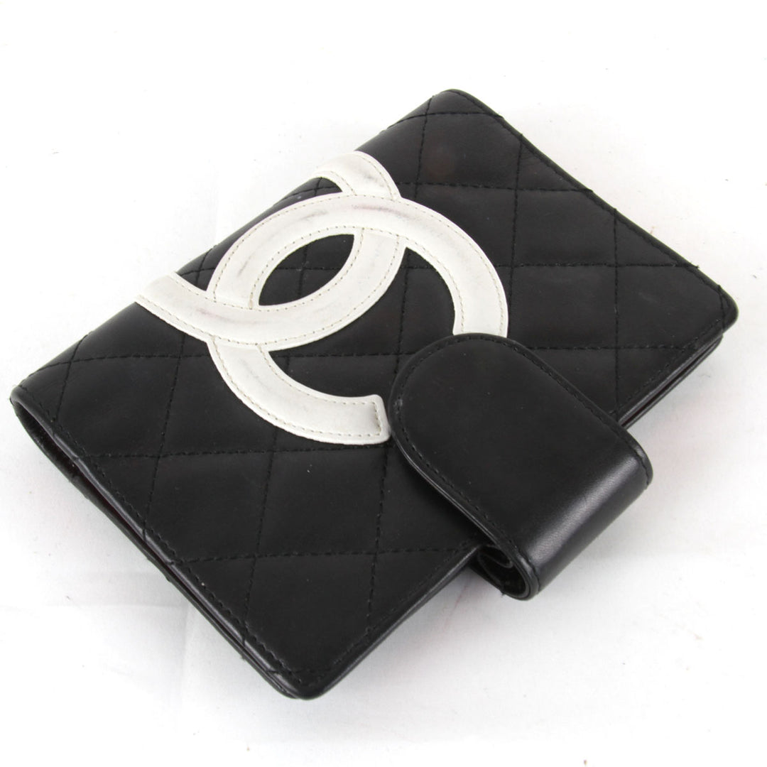 『USED』 
CHANEL シャネル 
 カンボンライン アジェンダ 6穴 手帳カバー 
レザー ブラック