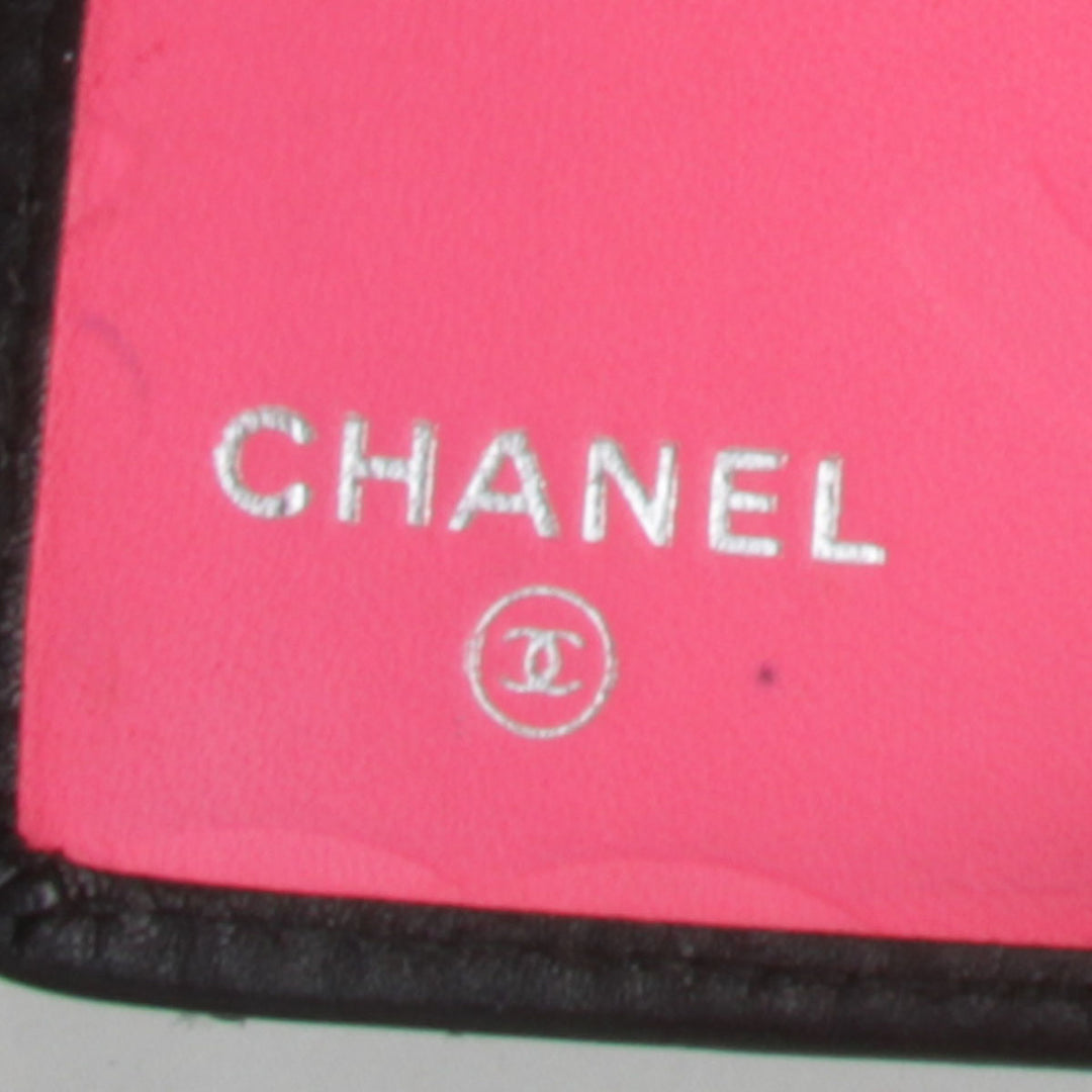 『USED』 
CHANEL シャネル 
 カンボンライン アジェンダ 6穴 手帳カバー 
レザー ブラック