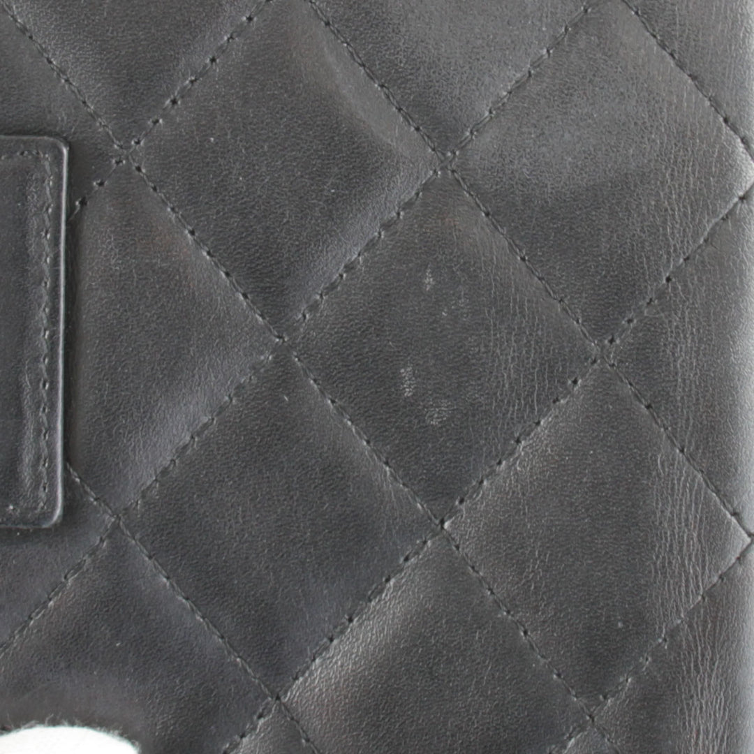 『USED』 
CHANEL シャネル 
 カンボンライン アジェンダ 6穴 手帳カバー 
レザー ブラック