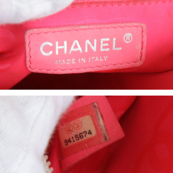 『USED』 
CHANEL シャネル 
 カンボンライン アクセサリーポーチ 
レザー ホワイト