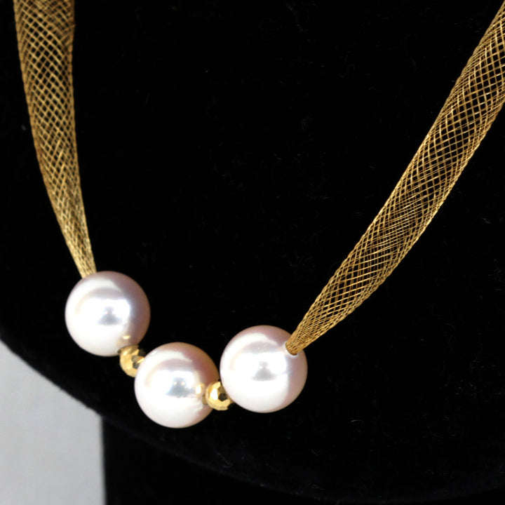 美品『USED』 K18/パール  
ネックレス
 3.7g