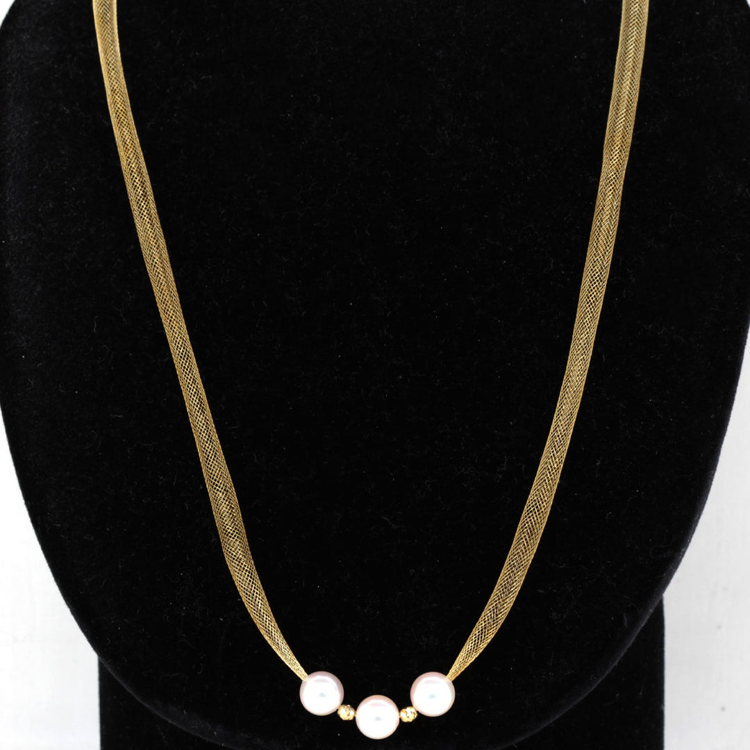 美品『USED』 K18/パール  
ネックレス
 3.7g