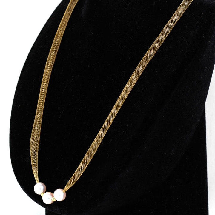 美品『USED』 K18/パール  
ネックレス
 3.7g