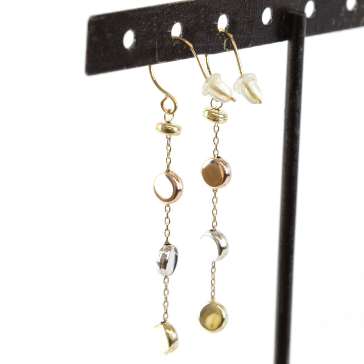 美品『USED』 K18 
 トリプルカラー ピアス
 1.7g