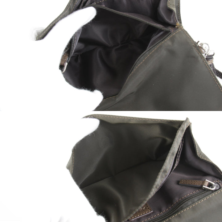 美品『USED』 
PRADA プラダ 
 ショルダーバッグ 
ナイロン カーキ