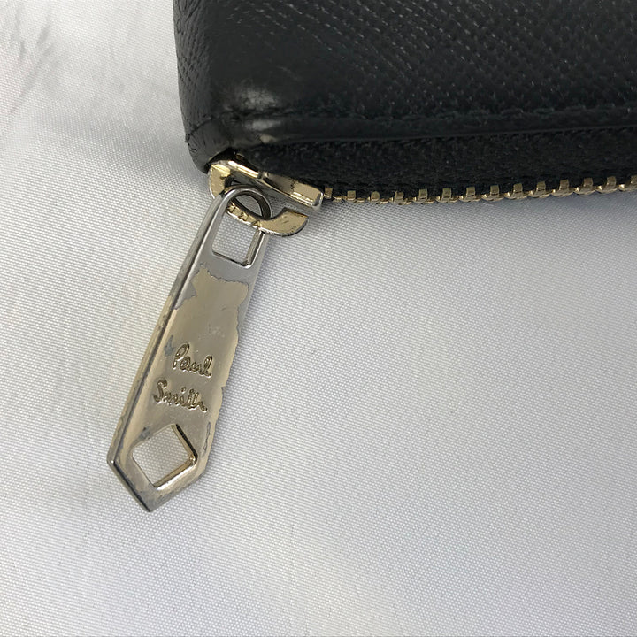 『USED』 
 
 PaulSmith ポールドローイング型押し財布 長財布 
 ブラック系