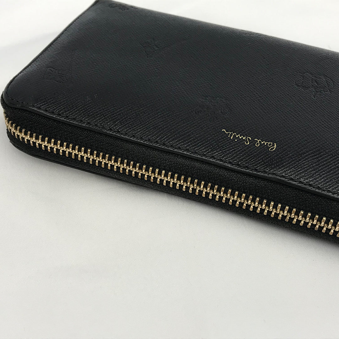 『USED』 
 
 PaulSmith ポールドローイング型押し財布 長財布 
 ブラック系