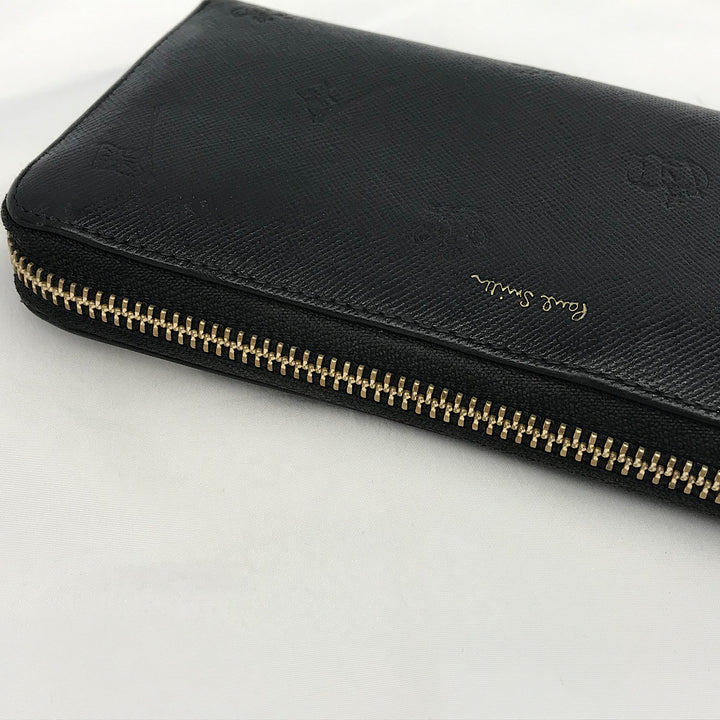 『USED』 
 
 PaulSmith ポールドローイング型押し財布 長財布 
 ブラック系