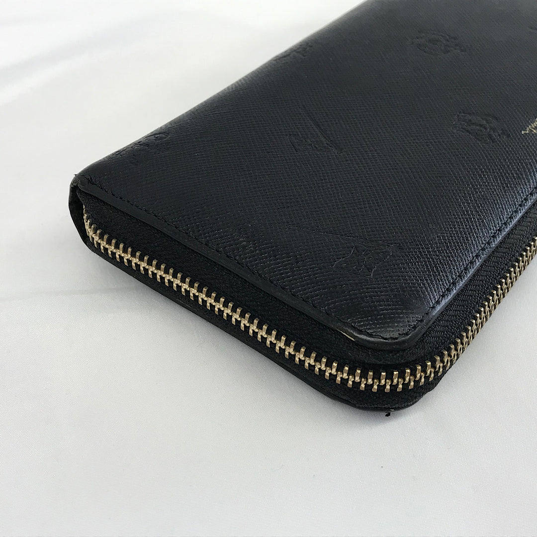 『USED』 
 
 PaulSmith ポールドローイング型押し財布 長財布 
 ブラック系